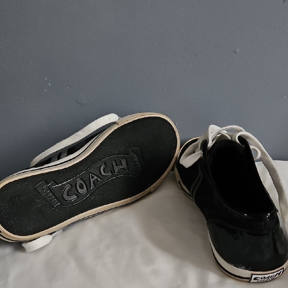 Coach Women's Black and Tan Sneakers - Picture 7 of 16
